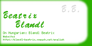 beatrix blandl business card